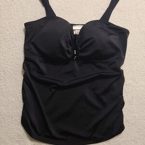 Motherhood Maternity Black Underwire Tankini Top Size L